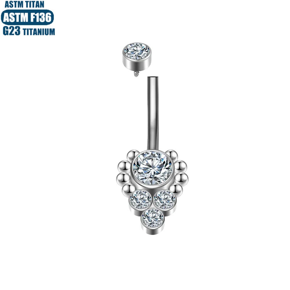 Pointed titanium steel lip stud product view