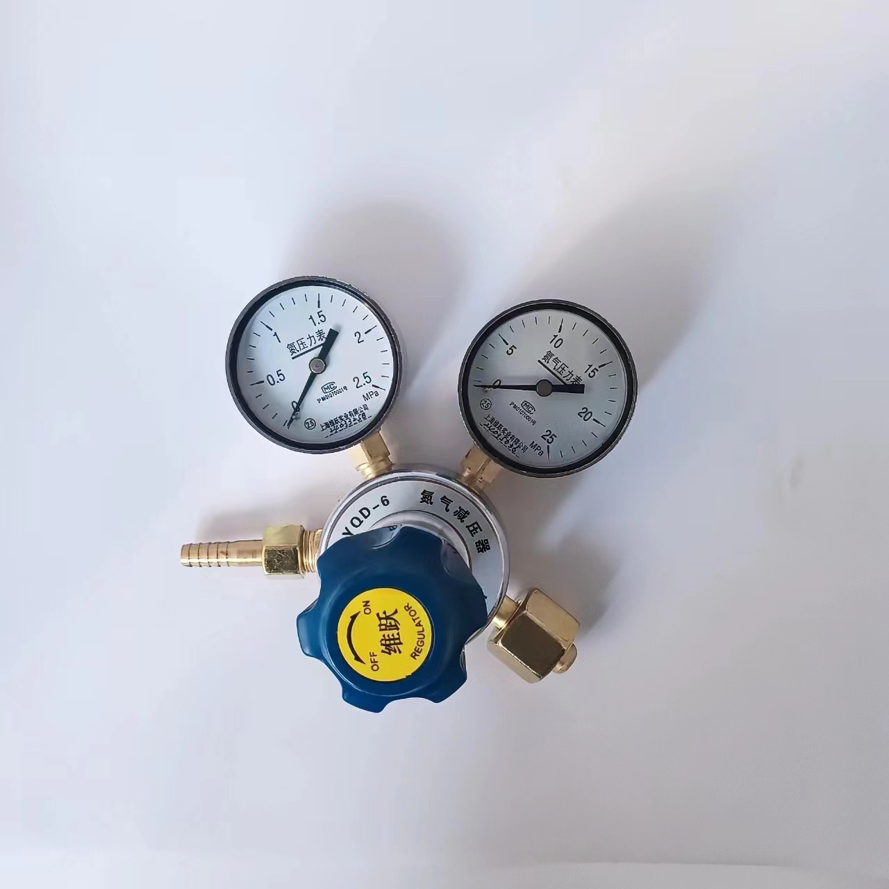 厂家上海减压器YQD-6 2.5*25MPa维跃牌氮气减压阀全铜调压阀