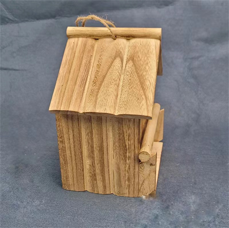 Jardín al aire libre de madera maciza DIY nuevo Nido de Pájaro Casa del pájaro jaula caja de cría alimentador de aves logotipo imprimible