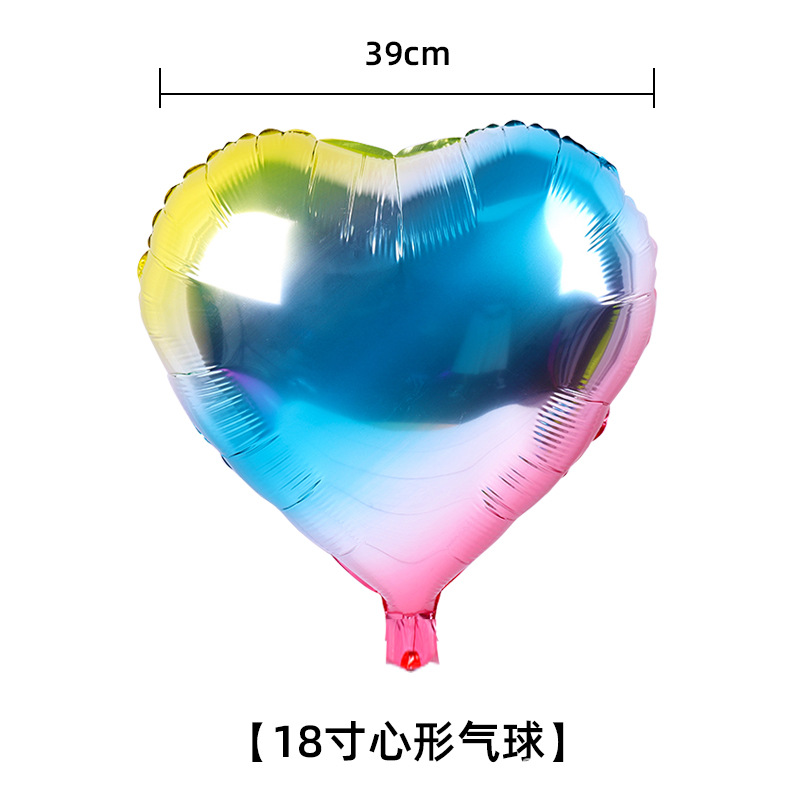 18 pulgadas amor globo de aluminio boda Día de San Valentín Día de Año Nuevo decoración suministros sala de bodas en forma de corazón globo de papel de aluminio