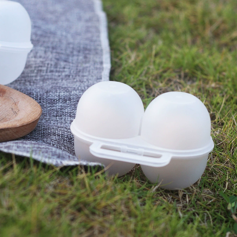 Портативная outdoor яичная коробка, устойчивость к землетрясениям и полупрозрачные два квадратных яйца, противораздавливающийся пенек пикник поход завтрак яичная