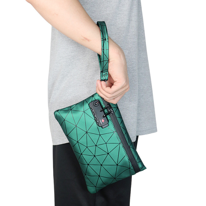 Tobacco Bag And Pipe Deodorant Bag Password Lock Leather Portable Pipe Bag