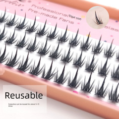 網紅麥穗睫毛漫畫眼睫毛單簇自然濃密小惡魔懶人三部曲假睫毛批發