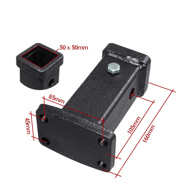 Factory Hot Sale Trailer Arm Trailer Hook Tow Hook Square Ball Head suit Car Modification Rear Tail Accessories Trailer