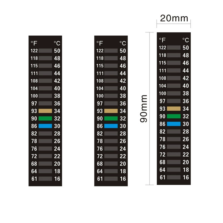 Пятно аквариум аквариум пластырь термометр в форме полосы температуры и изменения цвета