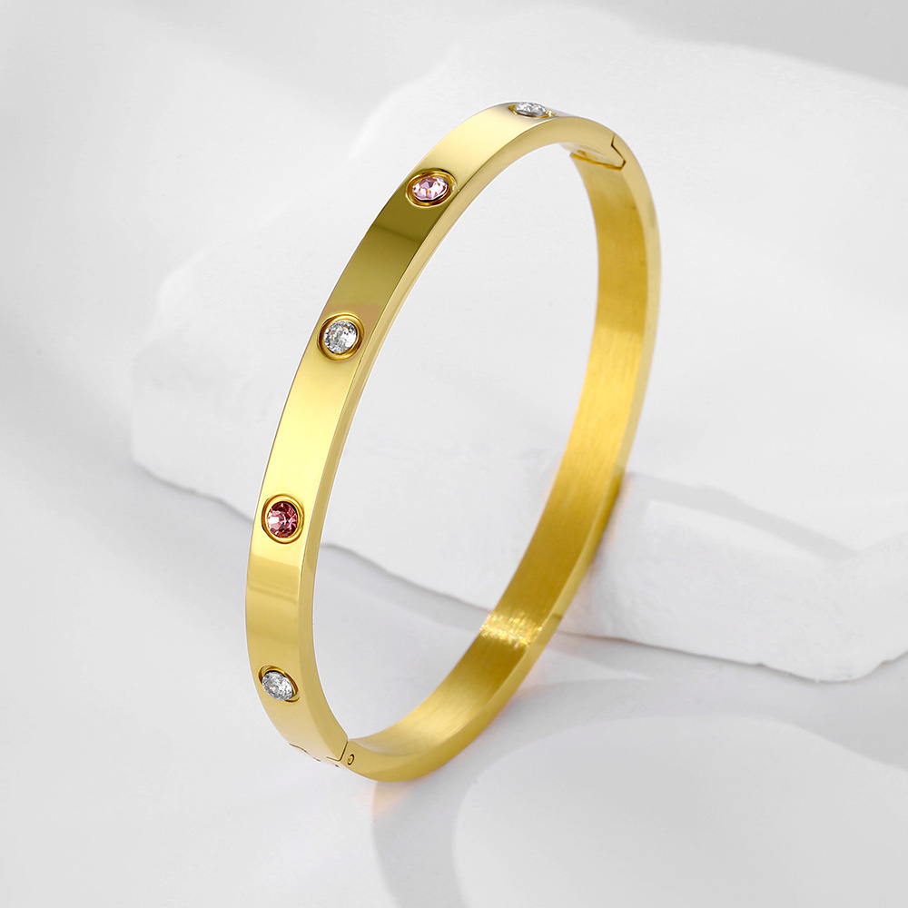 Basic Einfacher Stil Einfarbig Edelstahl 304 Armreif In Masse display picture 6