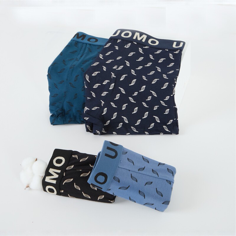 Men's Underwear with Cartoon Print, All-Cotton, in Stock, High Elasticity, Mid-Waist, Breathable, Antibacterial, Men's Boxer Briefs, Dropshipping, Antibacterial