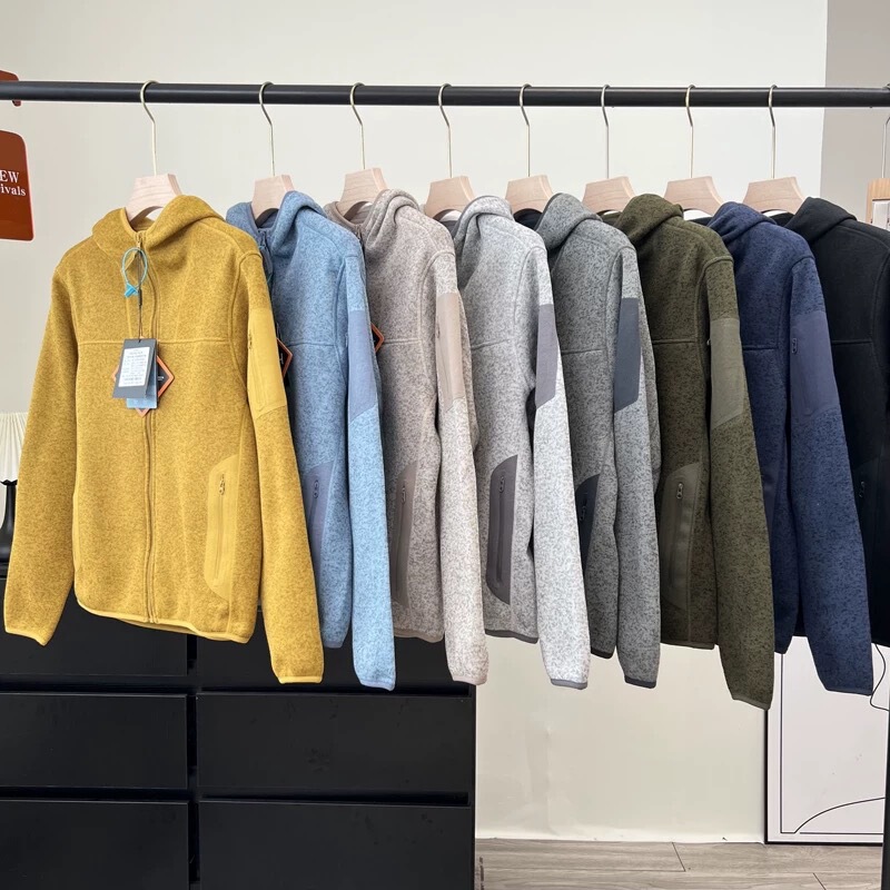 Outdoor Mountain Style 25 Autumn and Winter New Style Hooded Fleece Jacket for Men and Women, Warm Casual Sports Cardigan Jacket