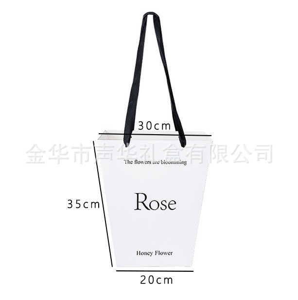 대형 사다리꼴 ROSE [화이트 10개입] 핸드백