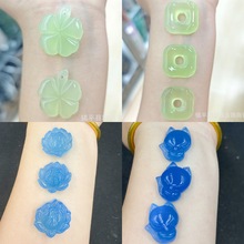 冰种玉髓吊坠平安扣天然玉石挂件高冰玛瑙无事牌挂件锁骨坠玉器链