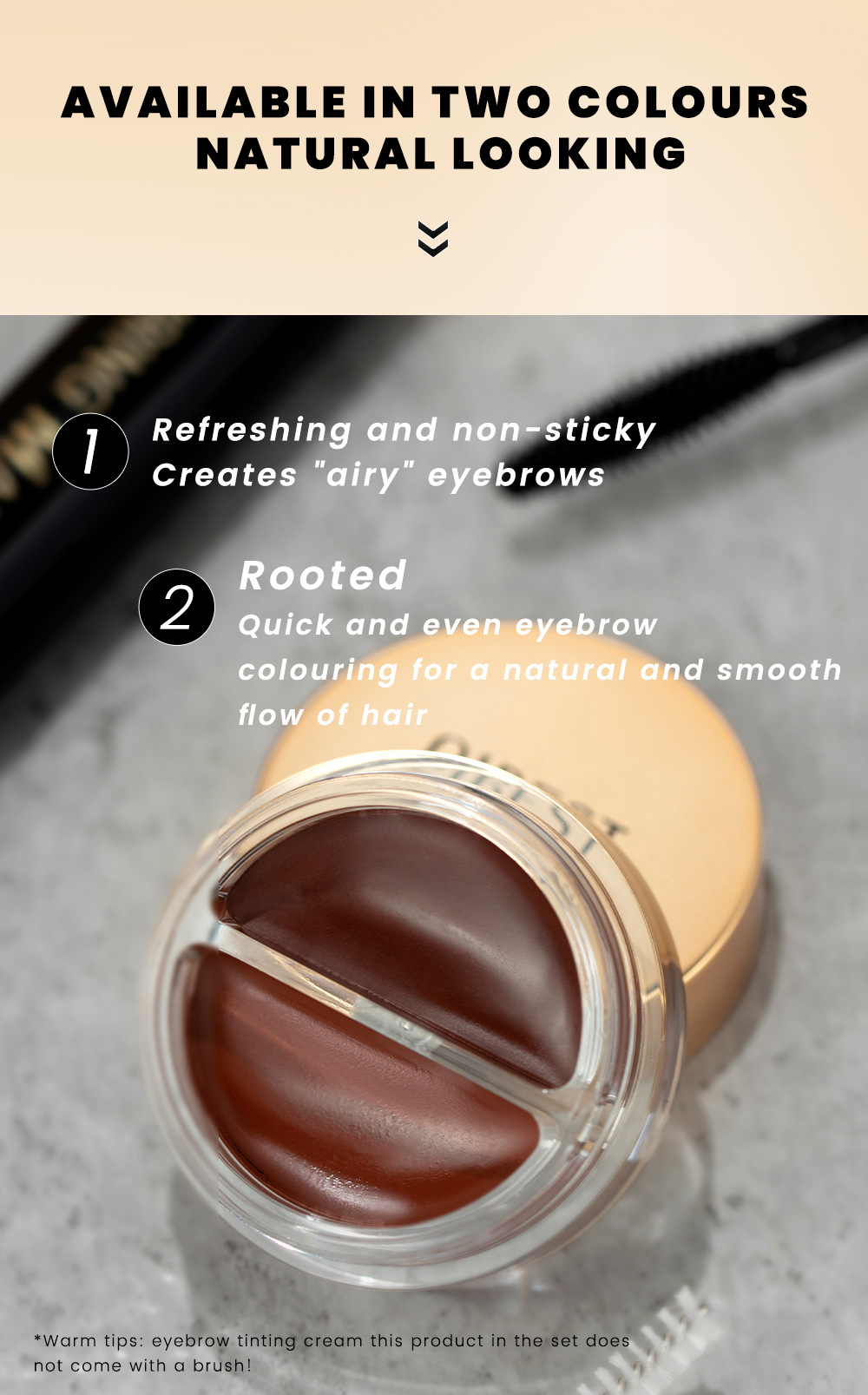 QIBEST Eyebrow and Eye Makeup Set is waterproof, sweat-proof, and does not easily smudge. It offers long-lasting, natural, and three-dimensional eye makeup undefined