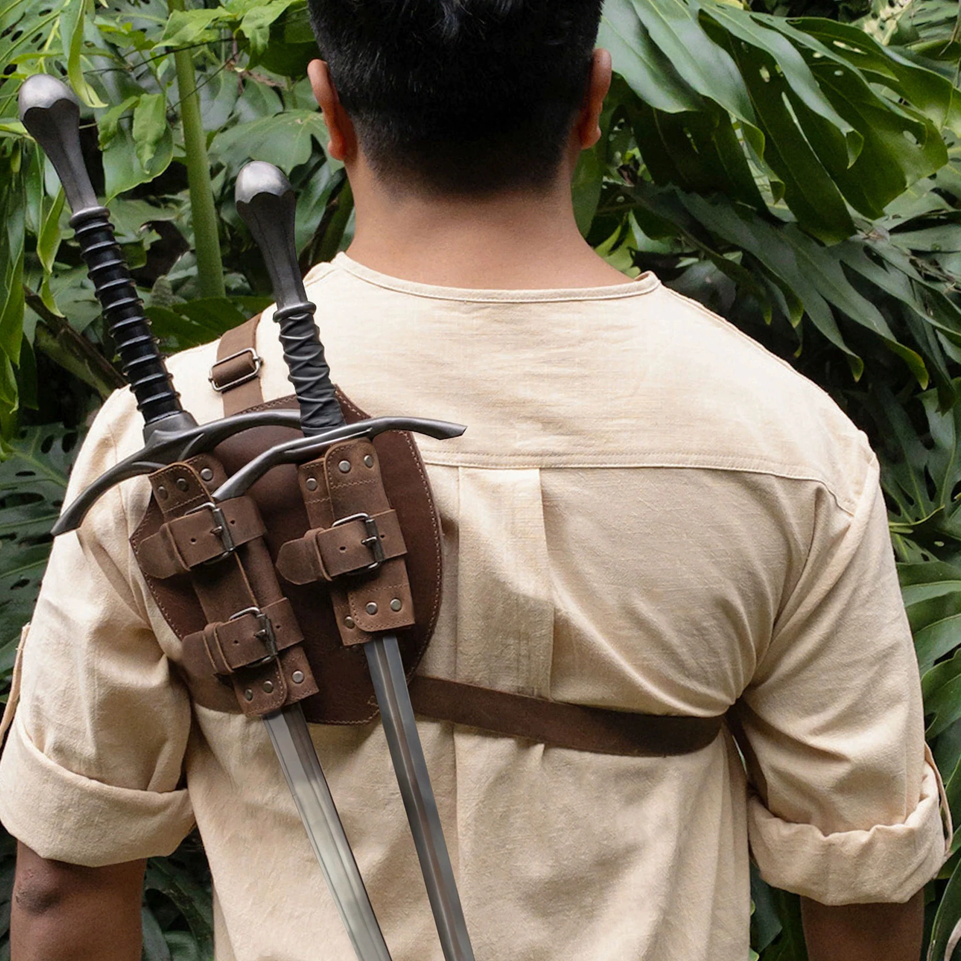Amazon Independence Station Cross -Overseas Trade New Middle Ages Renaissance Medieval Back Double Sword Shoulder Frog Sword Sword