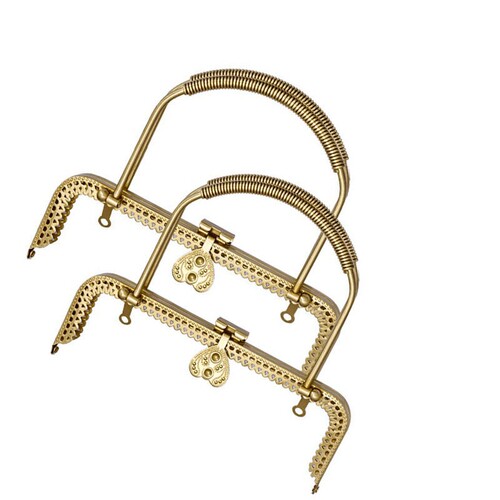 18cm-20cm square embossed handbag, thick without breaks, three-flower lace hand-drawn gold, luggage hardware accessories