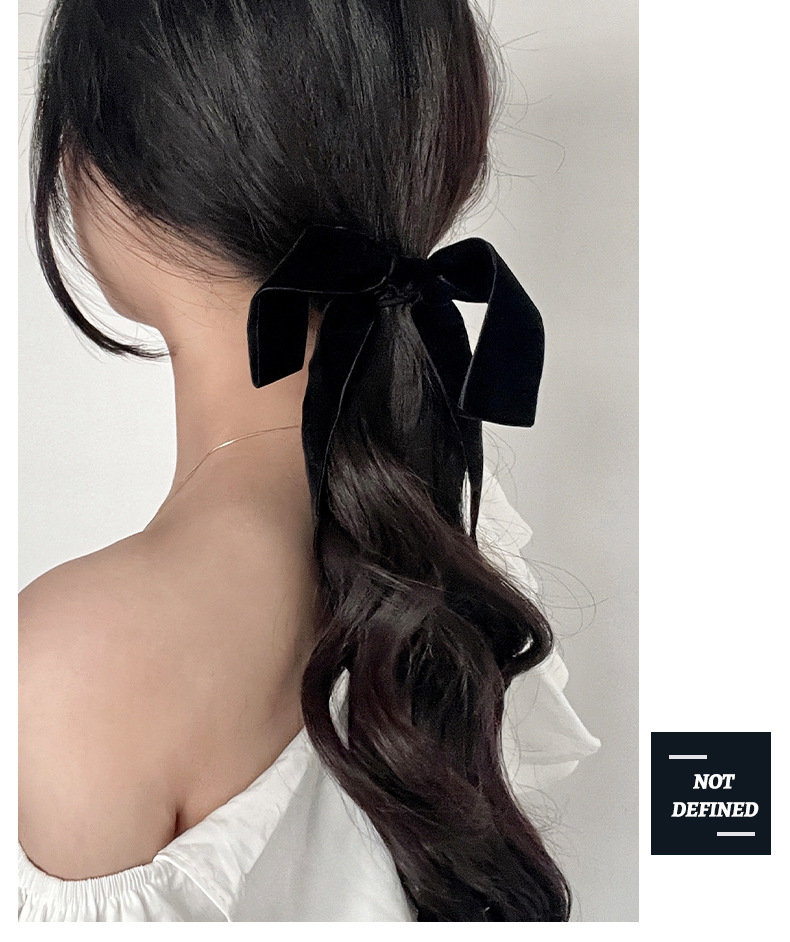 امرأة حلو أسلوب بسيط عقدة القوس قماش الفانيلا صنع يدوي ربطة شعر display picture 2