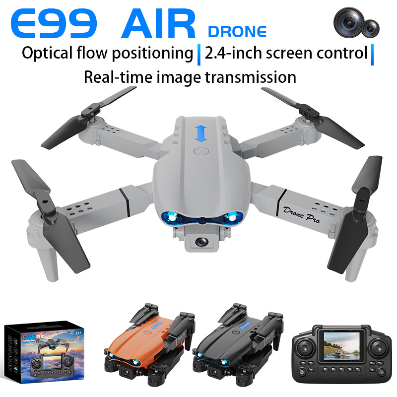 Cross-Border E99Air Screen-Controlled Drone, Optical Flow Dual Camera, Aerial Photography with Screen Remote Control Quadcopter 2025 New Product