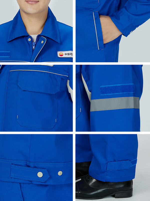 新款红色中国石油工作服套装网格耐磨防静电厂服加油站油田劳保服|undefined