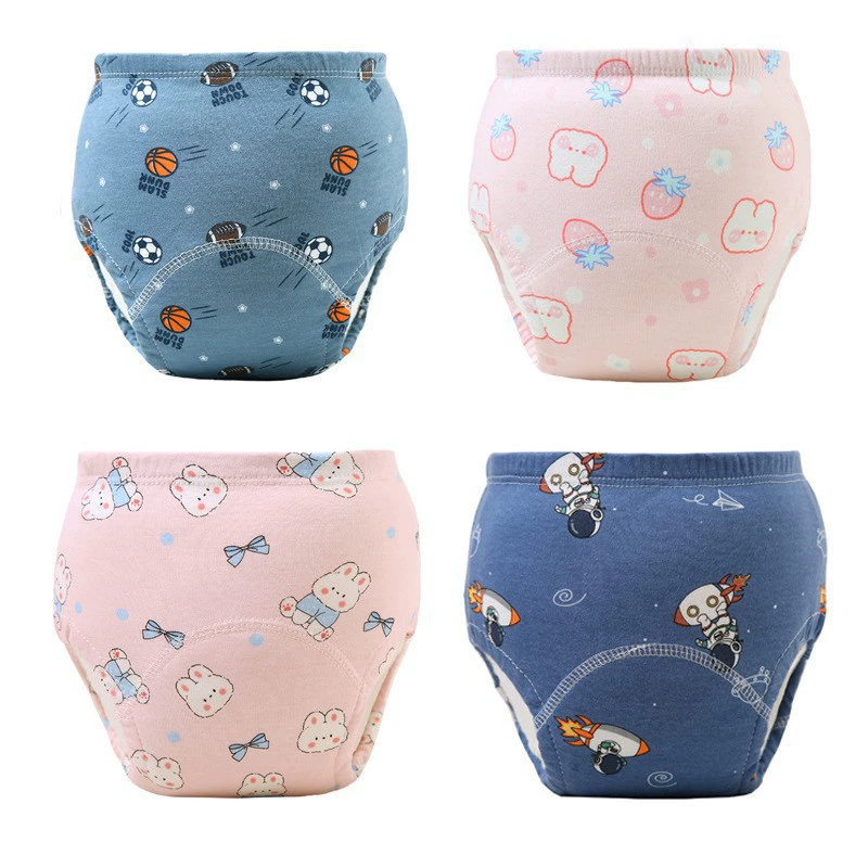 Трансграничные тренировочные штанишки для малышей, многоразовые подгузники-трусики, обучающие штанишки, тканевые подгузники для младенцев, летние дышащие подгузники из чистого хлопка