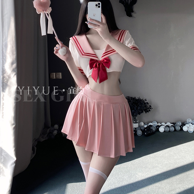 Yiyue original sexy lingerie sexy college style student wear hot sailor suit female role play suit 8787