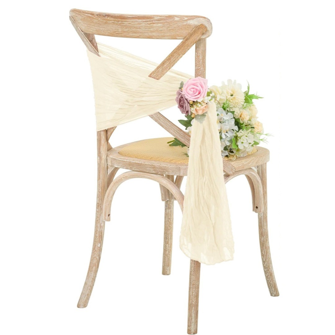 Flor de Bali cascada mariposa decoración de boda hotel decoración de reunión banquete cubierta de silla transfronteriza