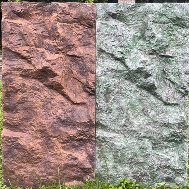 Decoración de piedra de imitación de piedra de piedra cultural, pared de fondo de piel de piedra de pu, piedra de luna estrella, piedra de hongo, tablero decorativo de pared exterior, pieza de piedra de cerámica ligera