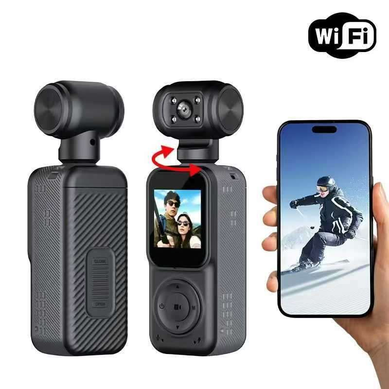 360 ° Rotating High-Definition Handheld Anti-Shake Sports Camera Outdoor Camera Portable Video Artifact Law Enforcement Recorder