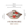 小号土锅-手绘山茶花