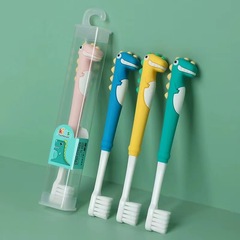 Soft bristle toothbrush for babies and children, home single pack, manual toothbrush, fine filaments, gentle on gums, cartoon toothbrush