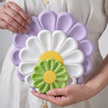 雏菊花朵硅胶隔热垫大中小号防烫耐高温锅垫高级感放锅餐桌菜垫