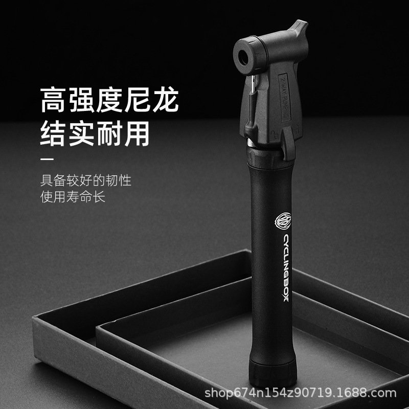 Bicicleta portátil mini bomba de plástico Americano Francés universal multi-función de conversión de dos vías empujar y tirar accesorios de la bomba