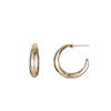 Fashionable accessory, golden earrings, European style, suitable for import, city style, simple and elegant design, wholesale