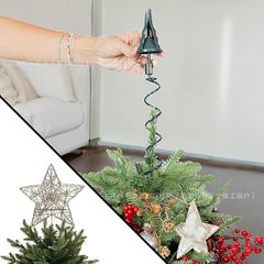 跨境新品 Christmas Tree Topper Holder 圣诞树顶星支架固定器