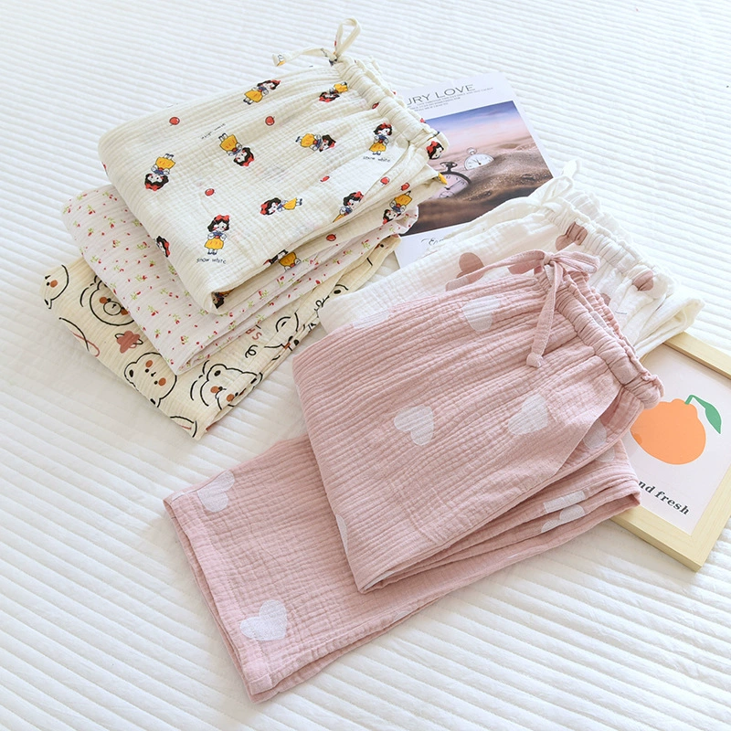Spring summer thin gauze comfortable trousers for leisure, oversize