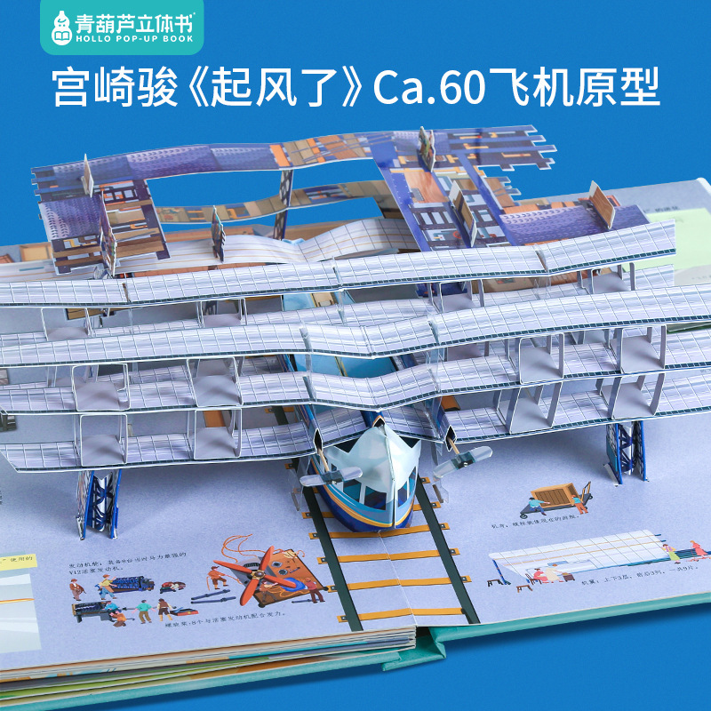 さまざまな飛行機が超楽しい3D立体パラパラ絵本で交通機関のおもちゃの本が明らかにされます|undefined