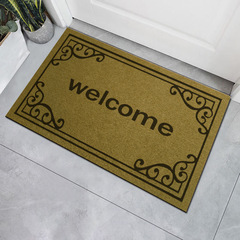 New Letter Style Coconut Palm Look Entry Mat, Porch Outdoor Mud Scraper Door Mat, Home Use Anti-Slip Main Door Foot Mat, Dust Remover Mat