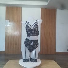 外贸欧美新款情趣内衣亚马逊性感透明蕾丝多色分体诱惑套装批发