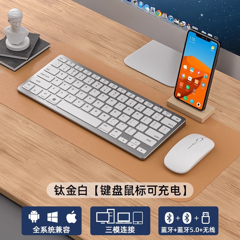 2025蓝牙无线键盘鼠标套装笔记本电脑iPad平板外接小键鼠办公静音|undefined