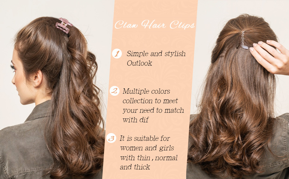 Acrylic Hair Claw Clip For Ponytail And Bangs Styling Accessory_voghion.com
