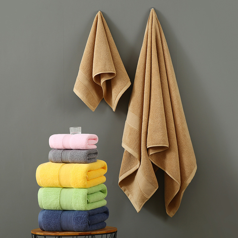 New Large-Size Towel and Bath Towel Set for Adults, Pure Cotton Thickened Face Towel for Home Use, Men's and Women's Bath Towel Wholesale