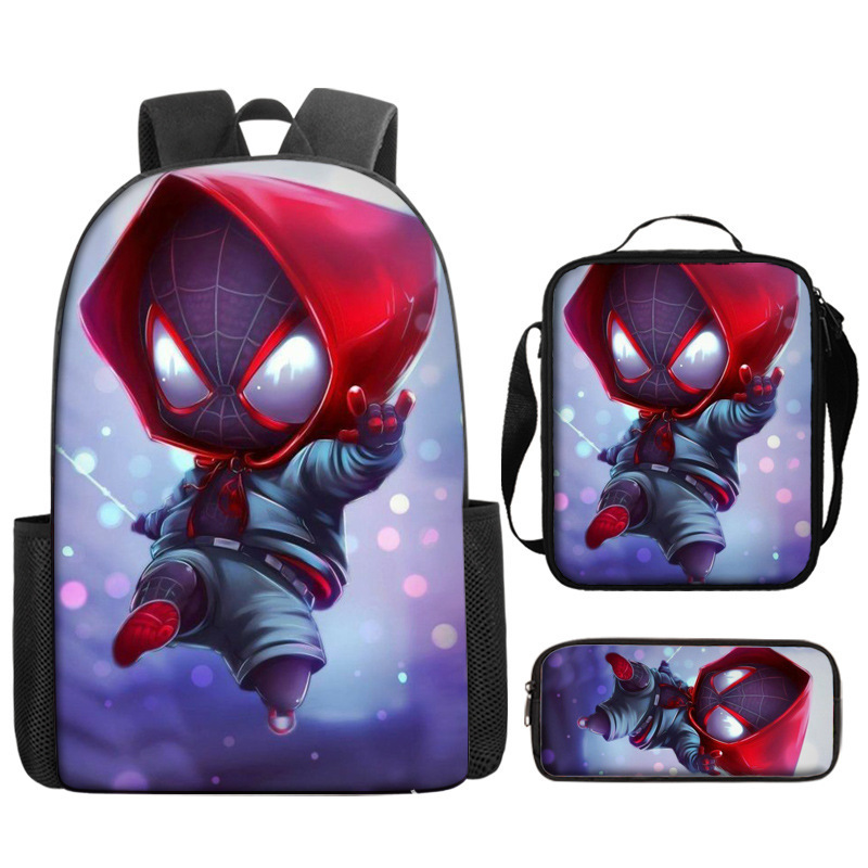 Cross-border nuevo Marvel Spider-Man mochila de estudiantes de primaria y secundaria mochila de dibujos animados de gran capacidad mochila de almuerzo