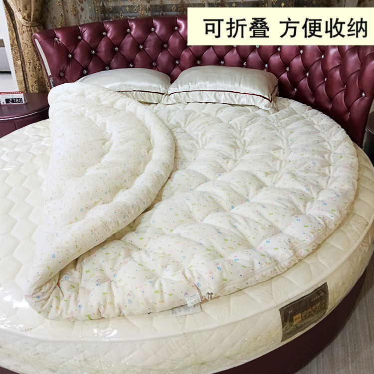 圆床纯棉花褥子被子新疆棉絮手工圆棉被双人圆床垫加厚圆形被褥