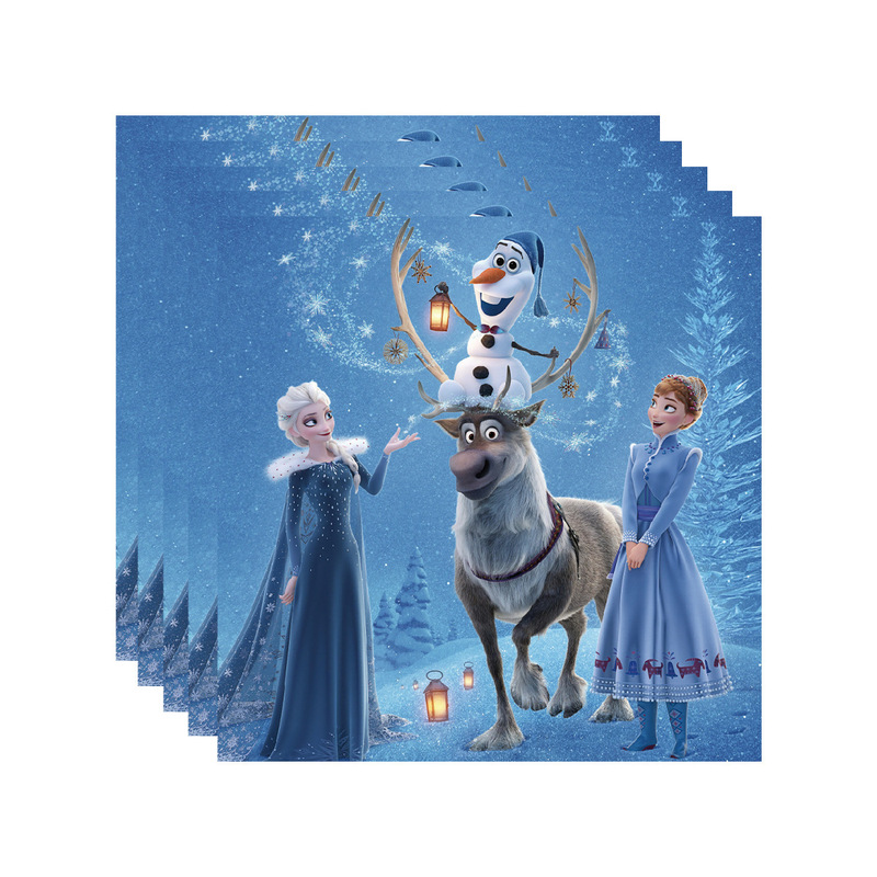 Amazon アナと雪の女王 使い捨て紙皿、紙コップ、ペーパータオル、テーブルクロスセット 誕生日パーティー パーティーデコレーション用品|undefined