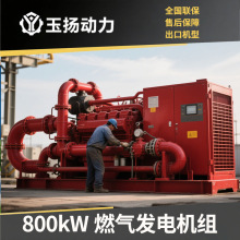 出口机型800kW燃气发电机组 12缸水冷天然气发电机 油田钻井供电
