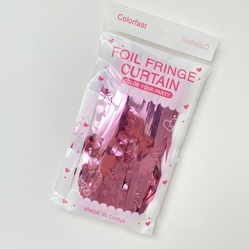 Cortina de seda de lluvia brillante transfronteriza decoración de la atmósfera de fondo de la fiesta de cumpleaños 1 * 2 metros cortina de seda de lluvia al por mayor