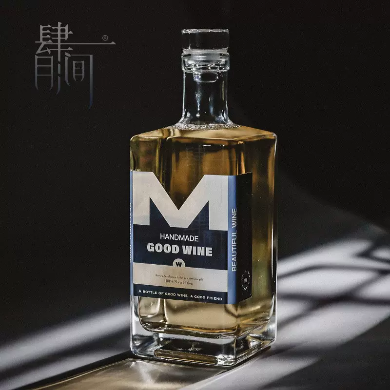 方形透明白酒瓶高档密封威士忌储酒瓶洋酒瓶家用果酒瓶酒吧装饰瓶