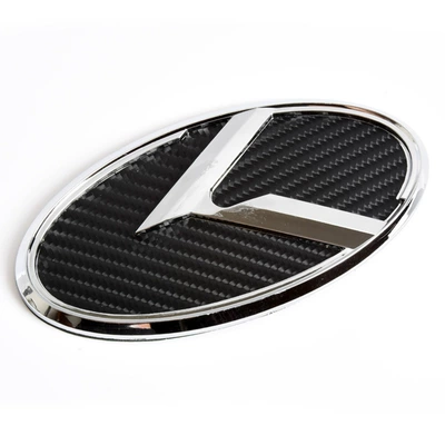 Suitable for Kia K5 modification: Car logo - carbon-fiber-silver-small-size-1-piece