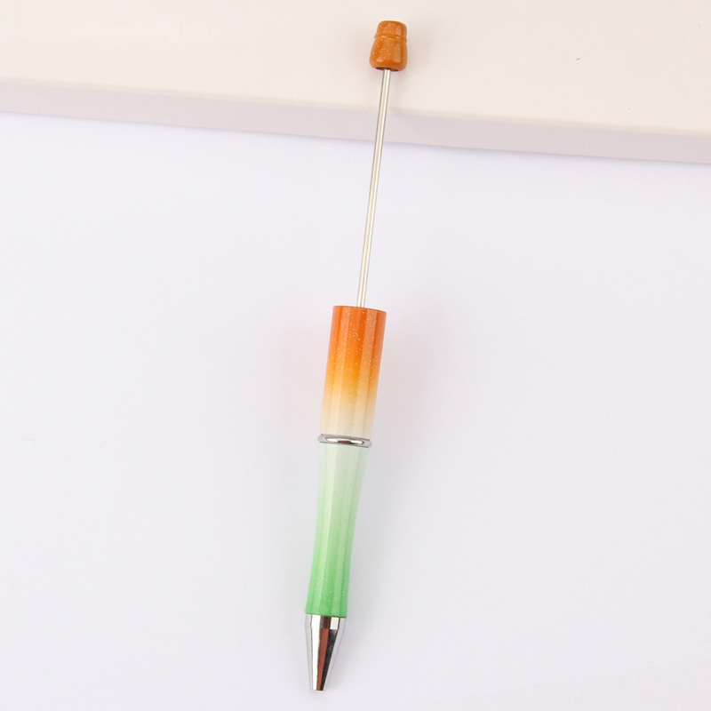 En stock al por mayor creativo de dibujos animados papelería DIY con cuentas bolígrafo logotipo imprimible