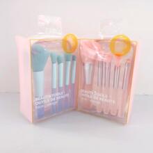 糖果色迷你软毛化妆刷五件套旅行出差便携网包刷子套装新手化妆刷