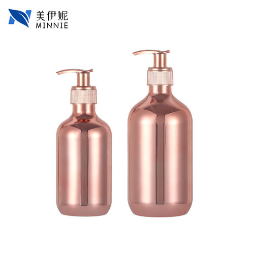 300ml500ml electroplating process golden silver rose gold shampoo bottle shower gel sub-bottle PET