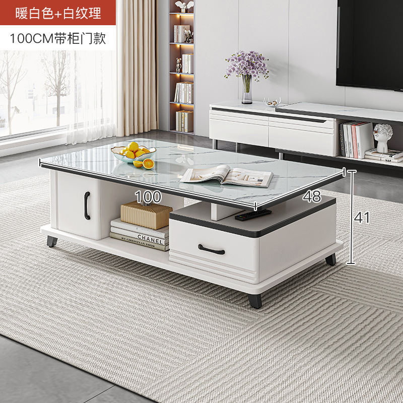 Nordic TV gabinete mesa de café combinación simple moderna sala de estar dormitorio pequeño apartamento casa simple retráctil TV gabinete