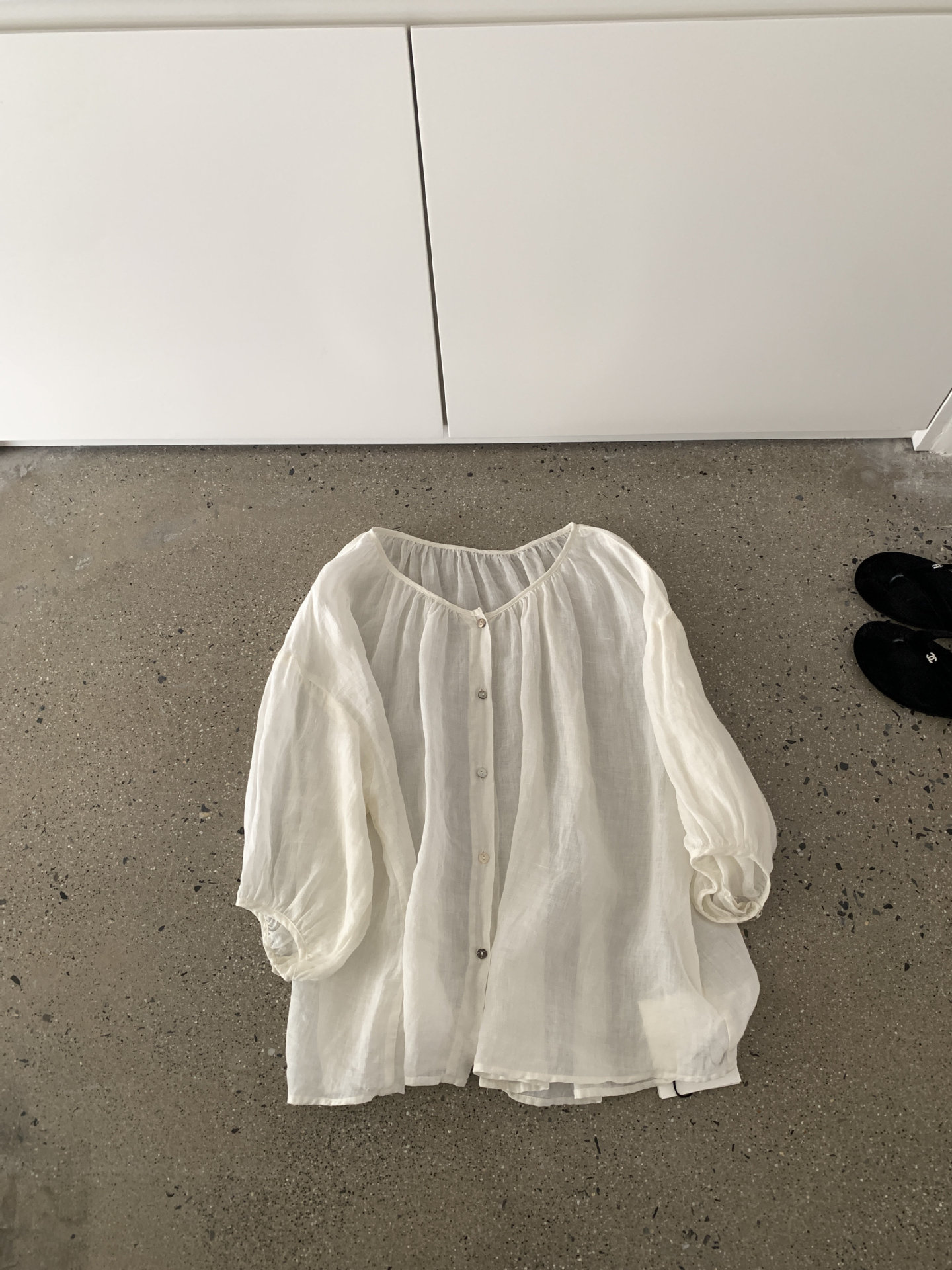 Áo sơ mi nữ linen tay lỡ phong cách Pháp i miss 2026 — xanh đậm, màu trắng, Bột cam, Vàng nhạtcolor chi tiết 11